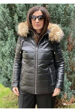 Parka de Cuero Mujer MDP Gilda Black