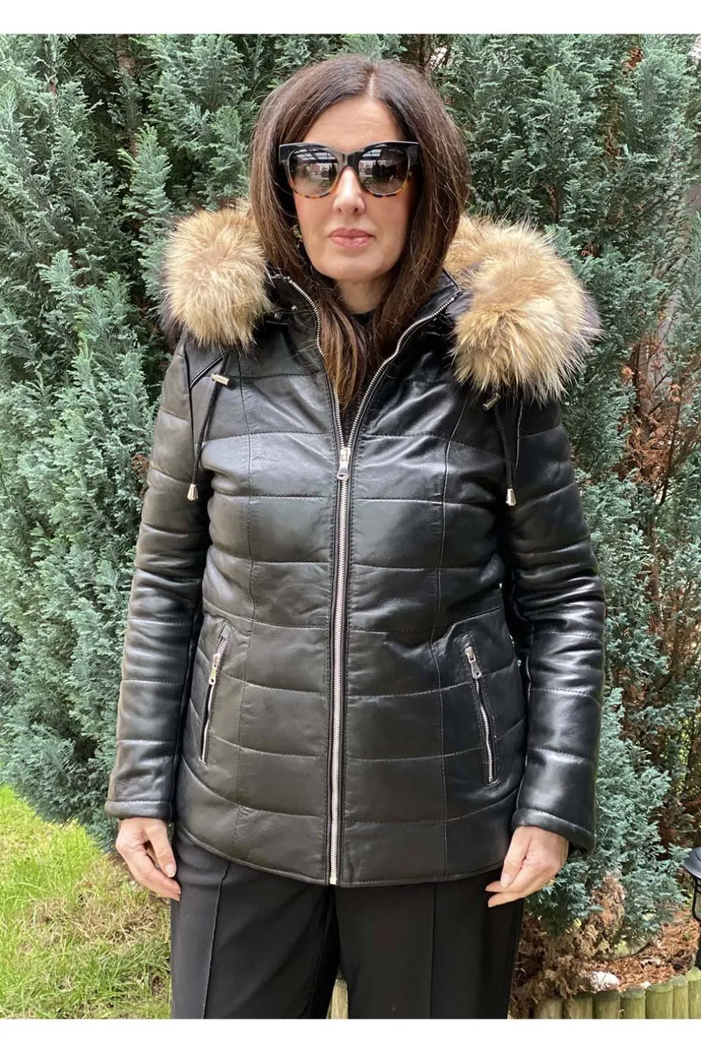 Parka de Cuero Mujer MDP Gilda Black