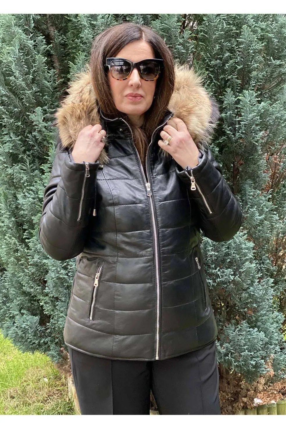 Parka de Cuero Mujer MDP Gilda Black