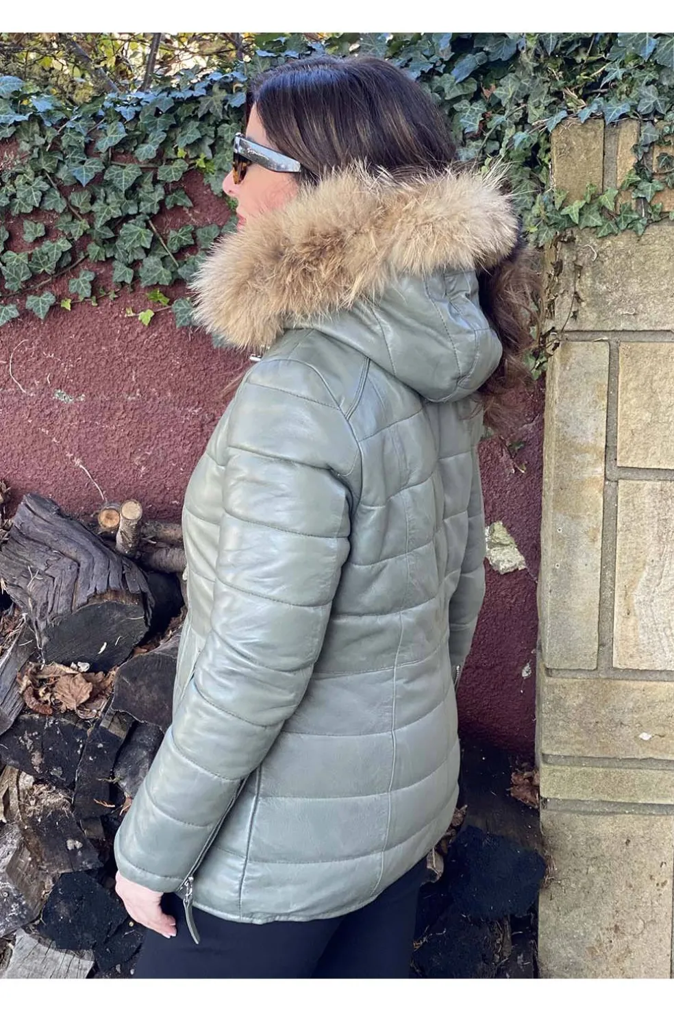 Parka de Cuero Mujer MDP Gilda Forest