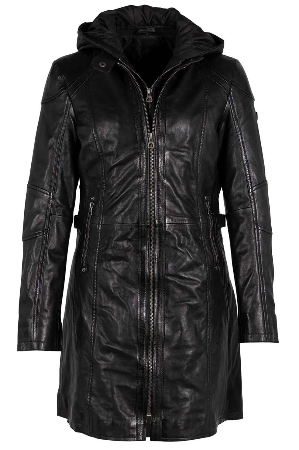 Parka Mujer de Piel Gispy Marlis 1102 0002 Regular Fit Negro