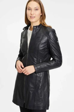 Parka Mujer de Piel Gispy Marlis 1102 0002 Regular Fit Negro