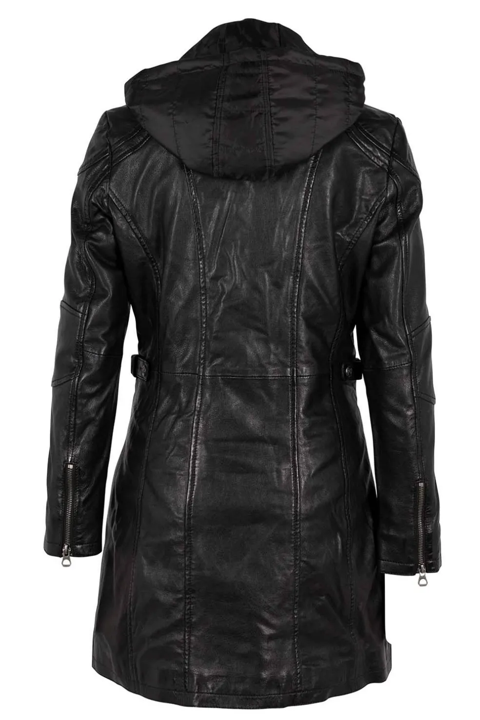Parka Mujer de Piel Gispy Marlis 1102 0002 Regular Fit Negro