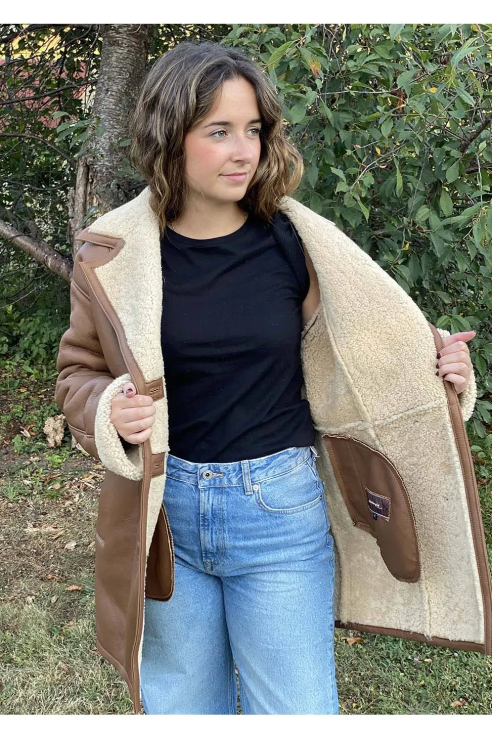 Pelliza de Mujer Medinapiel Piel Vuelta 25007 camel