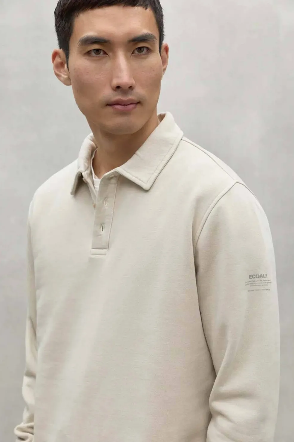 Polo Hombre Ecoalf lucas 241 washed stone