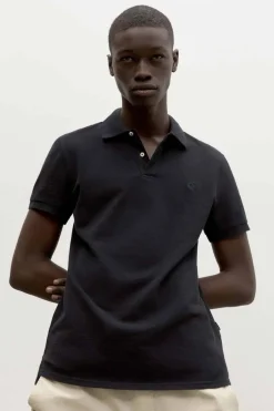 polo hombre Ecoalf ted slim 319 negro