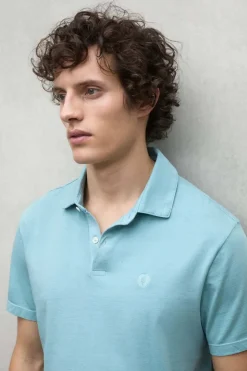 polo Hombre Ecoalf theo 609 aqua green