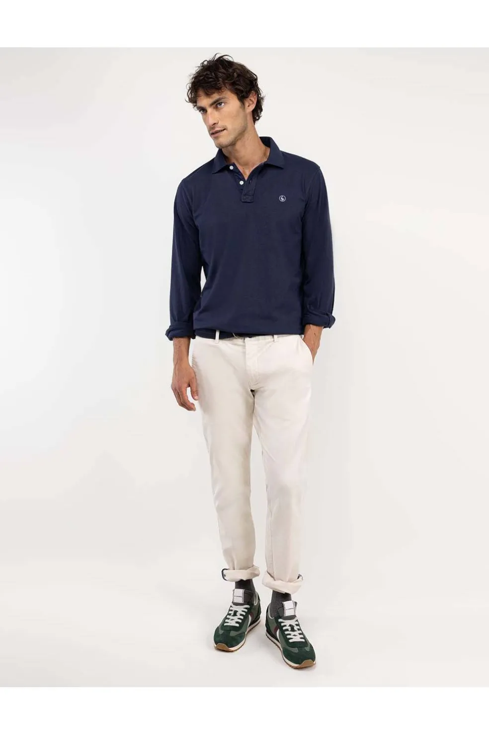 Polo Hombre El Ganso Manga Larga 1100W250013 Marino