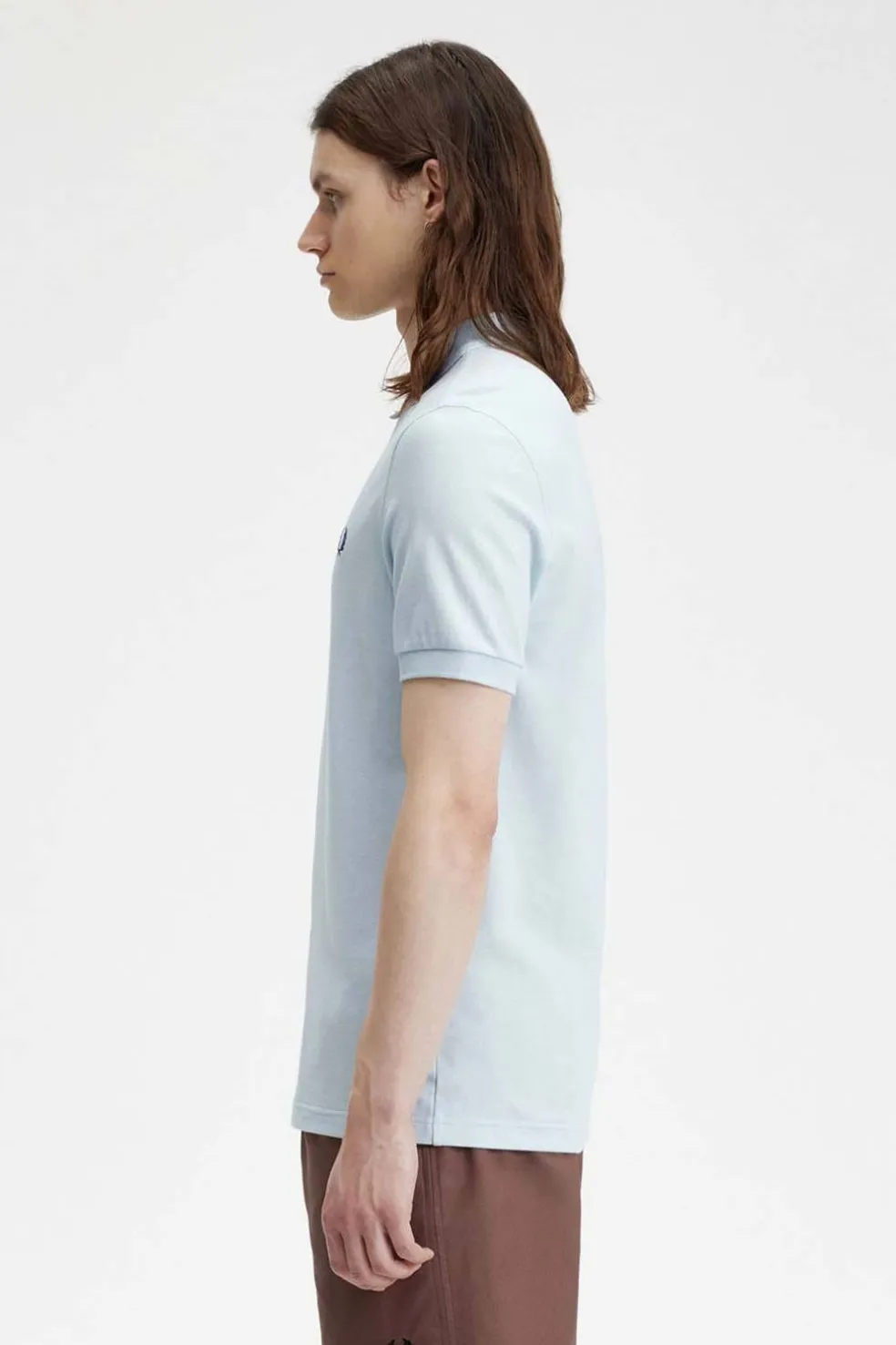 polo hombre Fred Perry m6000 v08 hielo claro azul medianoche