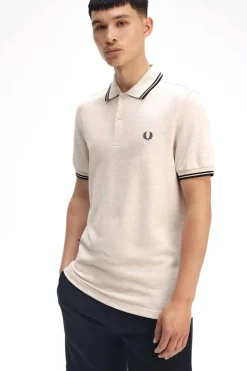 polo hombre Fred Perry m3600 y41 gacha jaspeado