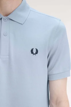 polo hombre Fred Perry m6000 y69 humo claro azul marino