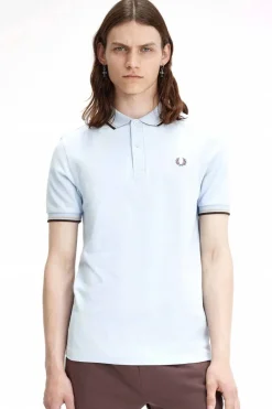 polo hombre Fred Perry m3600 v02 hielo claro