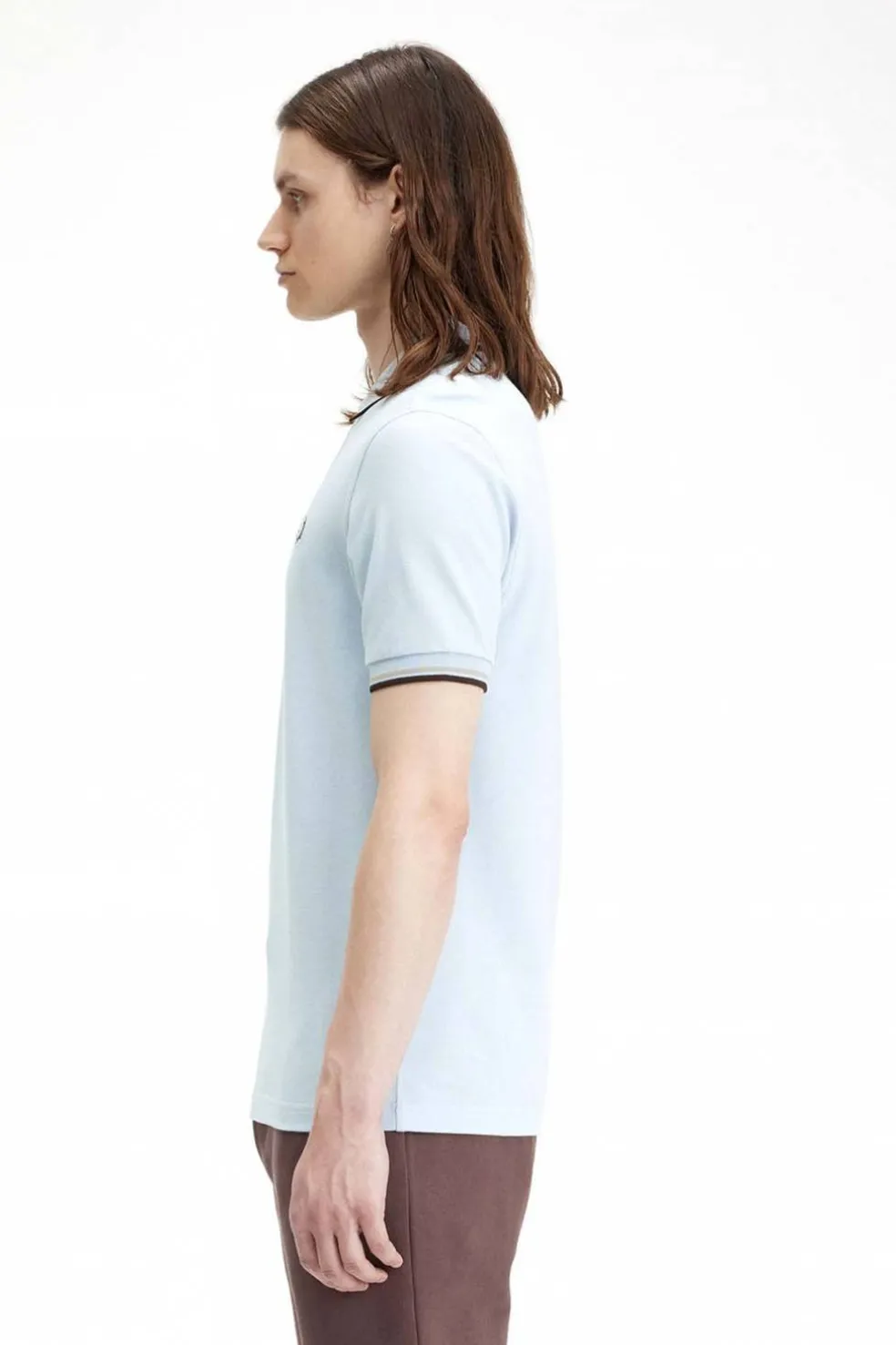 polo hombre Fred Perry m3600 v02 hielo claro