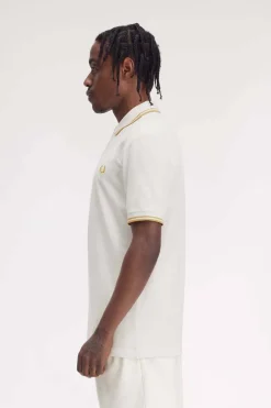 polo hombre Fred Perry m3600 y53 blanco nido de abeja