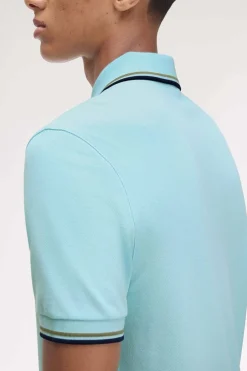 polo hombre Fred Perry m3600 y57 azul menta oliva marino