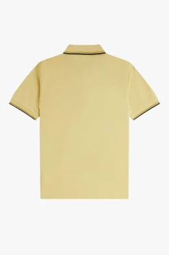 polo hombre Fred Perry m3600 y61 dorado nido de abeja negro