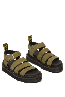 Sandalia Dr. Martens Blaire Tumbled Nubuck Muted Olive 31735357