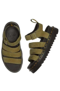 Sandalia Dr. Martens Blaire Tumbled Nubuck Muted Olive 31735357