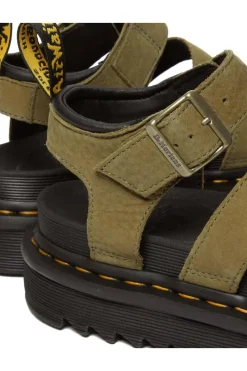 Sandalia Dr. Martens Blaire Tumbled Nubuck Muted Olive 31735357