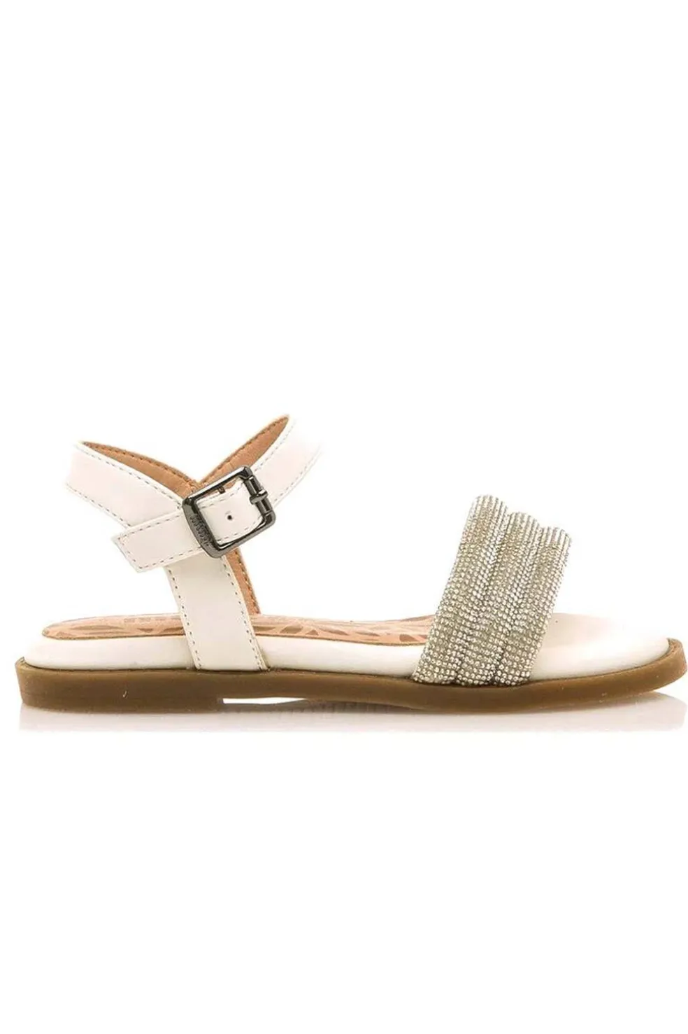 Sandalia Infantil Mustang maria 49086 c57768 strap shine silver