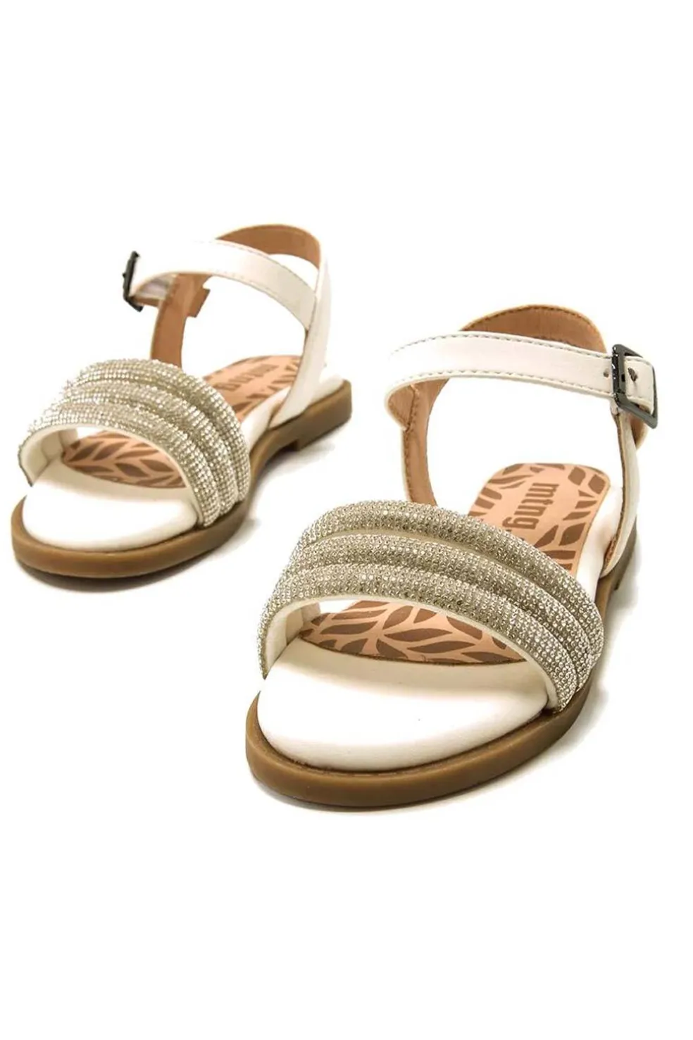 Sandalia Infantil Mustang maria 49086 c57768 strap shine silver