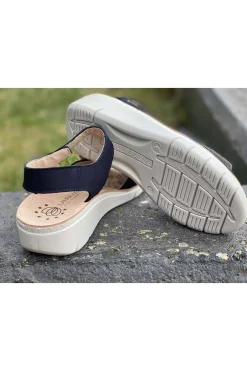 Sandalia laura azaña LA25414 nobuck marino