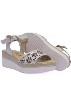 Sandalia Mujer Baerchi 80200 Metalizado Hielo