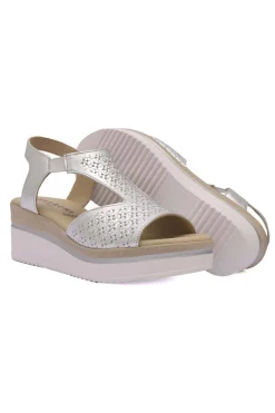 Sandalia Mujer Baerchi 80202 Metalizado beige