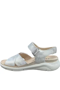 Sandalia Mujer Baerchi Ancho Especial 39701 metalizado beige