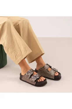 Sandalia Mujer BeFree Mary 212 Leather Pewter