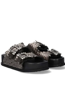 Sandalia Mujer BeFree Mary 212 Leather Pewter