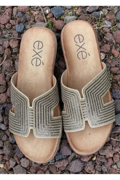 Sandalia Mujer Exé BZX36067 02 Strass Gold