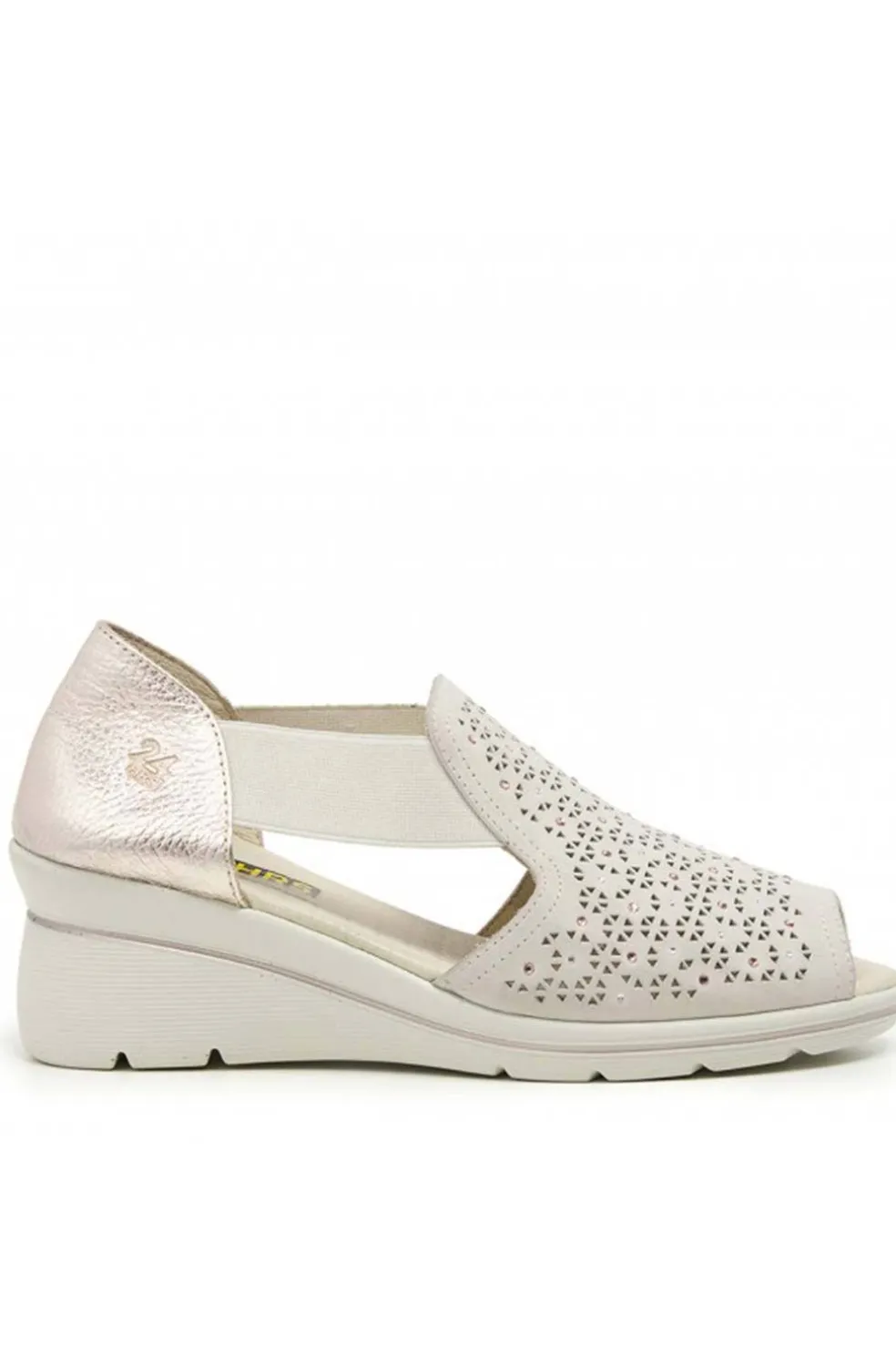 Sandalia Mujer 24hrs 26453 crema