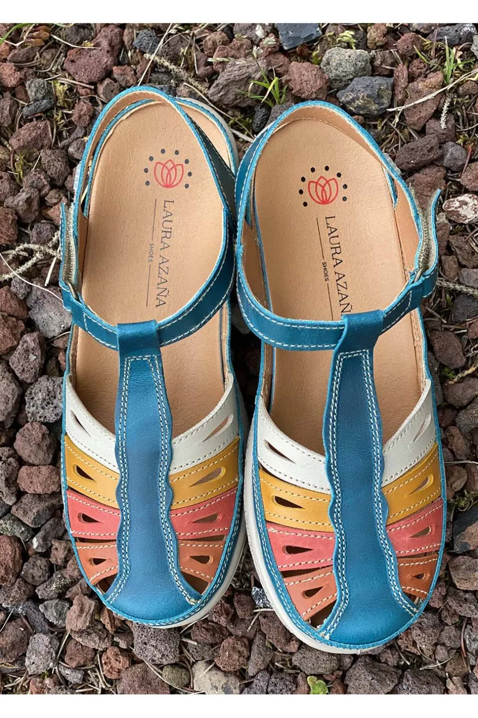 Sandalia Mujer Laura Azaña LA11978bi turquesa