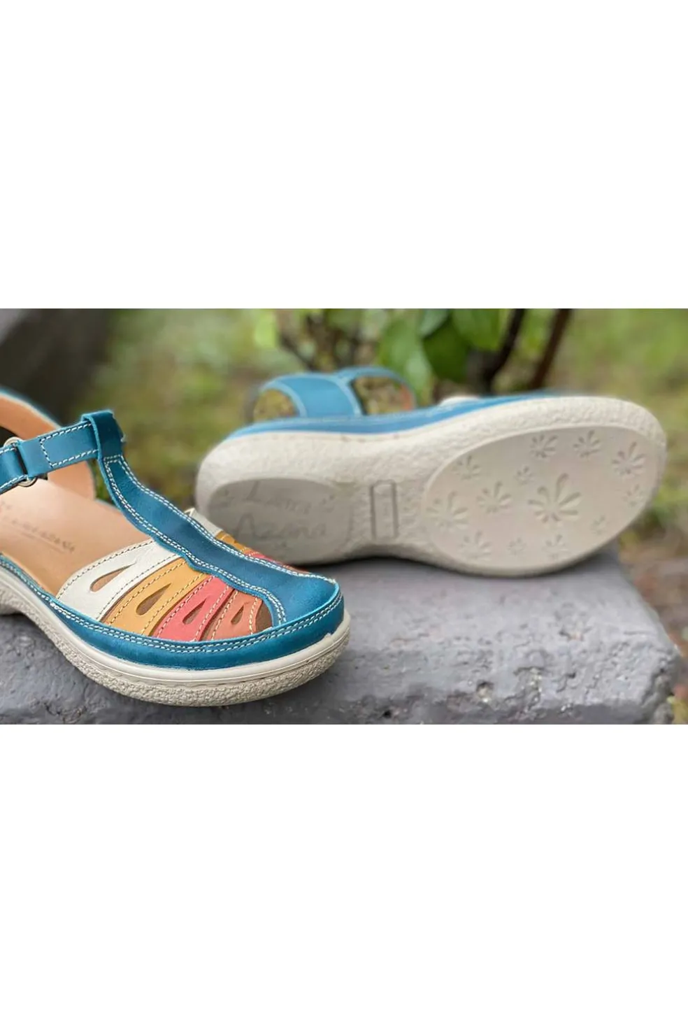 Sandalia Mujer Laura Azaña LA11978bi turquesa