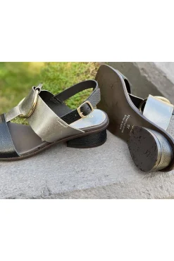 Sandalia Mujer Medinapiel 8571 Negro Metal Acero