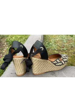 Sandalia Mujer Popa Cuña corcega bombay negro 041