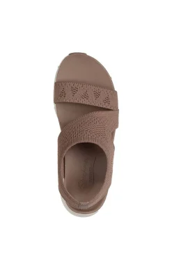 Sandalia Mujer Skechers arch fit brightest day 119458 mocha