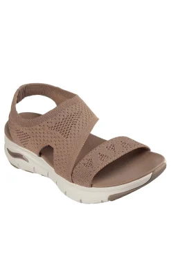 Sandalia Mujer Skechers arch fit brightest day 119458 mocha