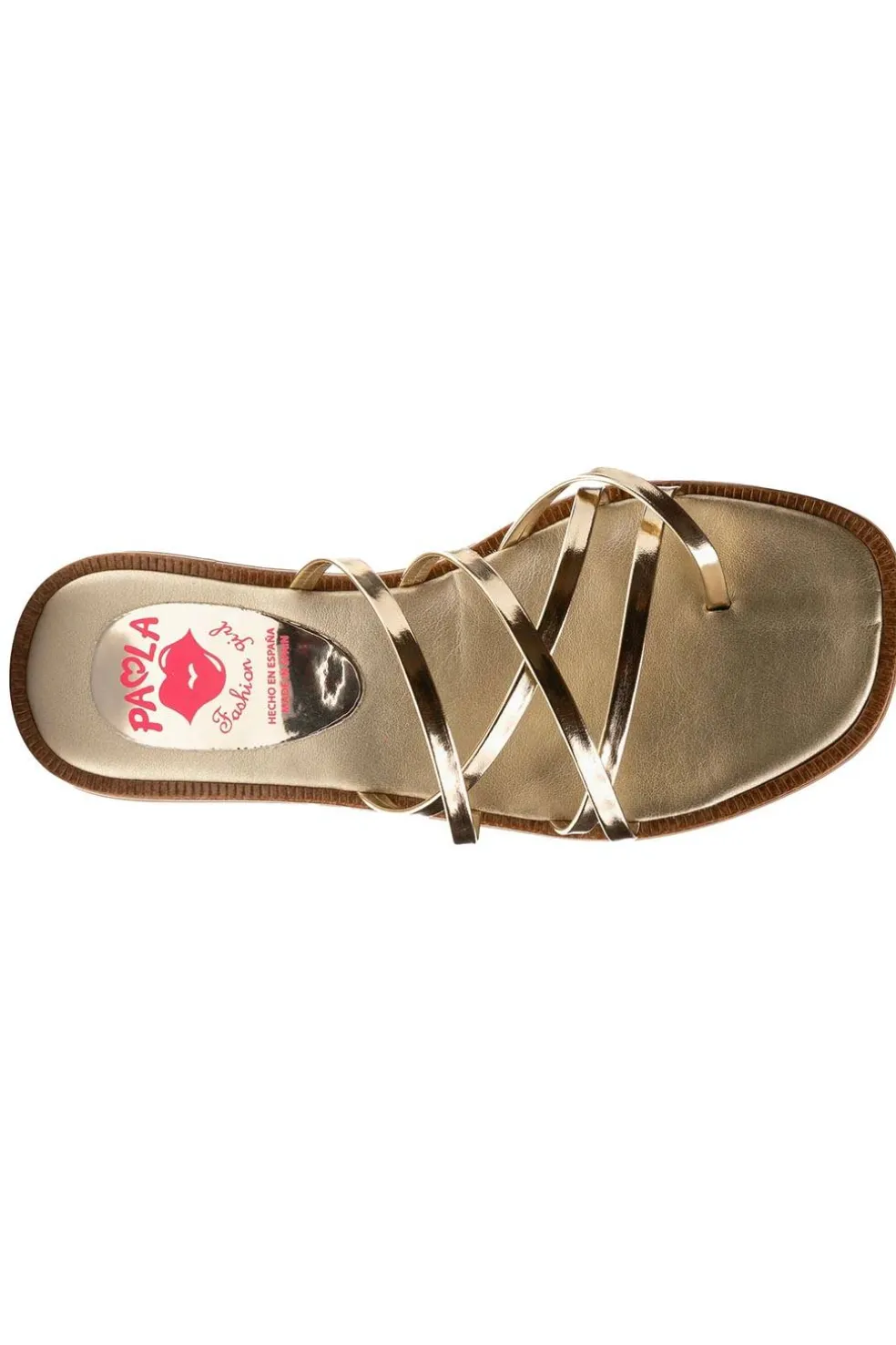 Sandalia Paola Shoes Dalia 877780 Mirror Champagne