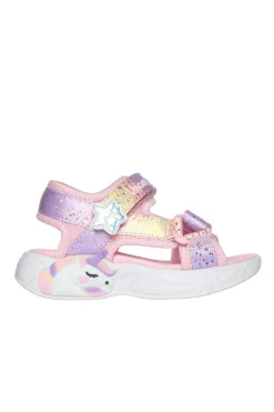 sandalia Skechers s lights unicorn dreams majestic bliss 302682l light pink multi