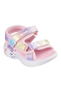 sandalia Skechers s lights unicorn dreams majestic bliss 302682l light pink multi