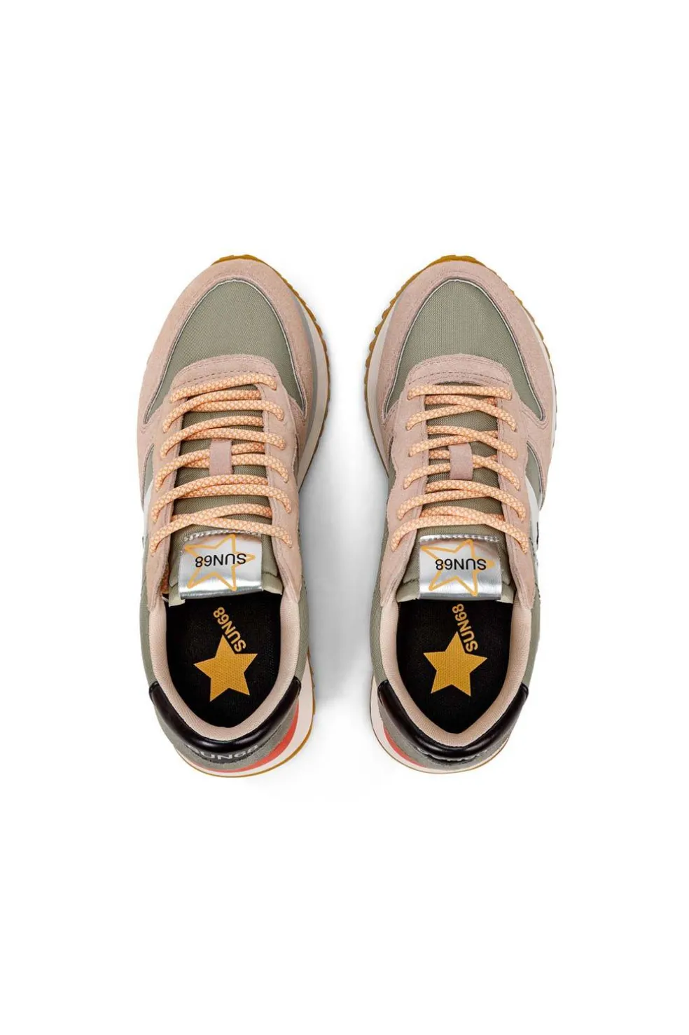 sneakers mujer sun68 z34214 06 grigio chiaro big stargirl printed logo light grey