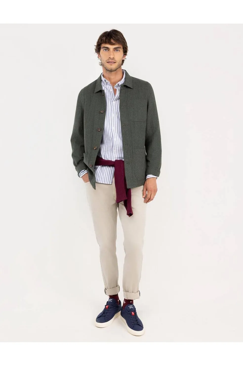 Sobrecamisa Hombre El Ganso Lana 1030W250036 Verde