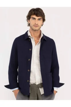 Sobrecamisa Hombre El Ganso Lana 1030W250037 Marino
