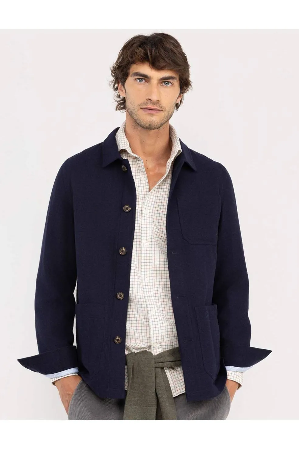 Sobrecamisa Hombre El Ganso Lana 1030W250037 Marino