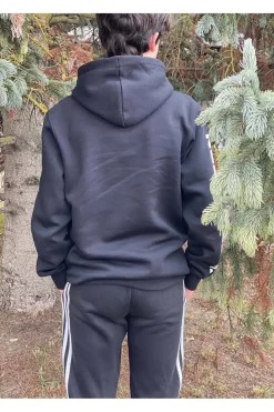 Sudadera black hoodie bomber