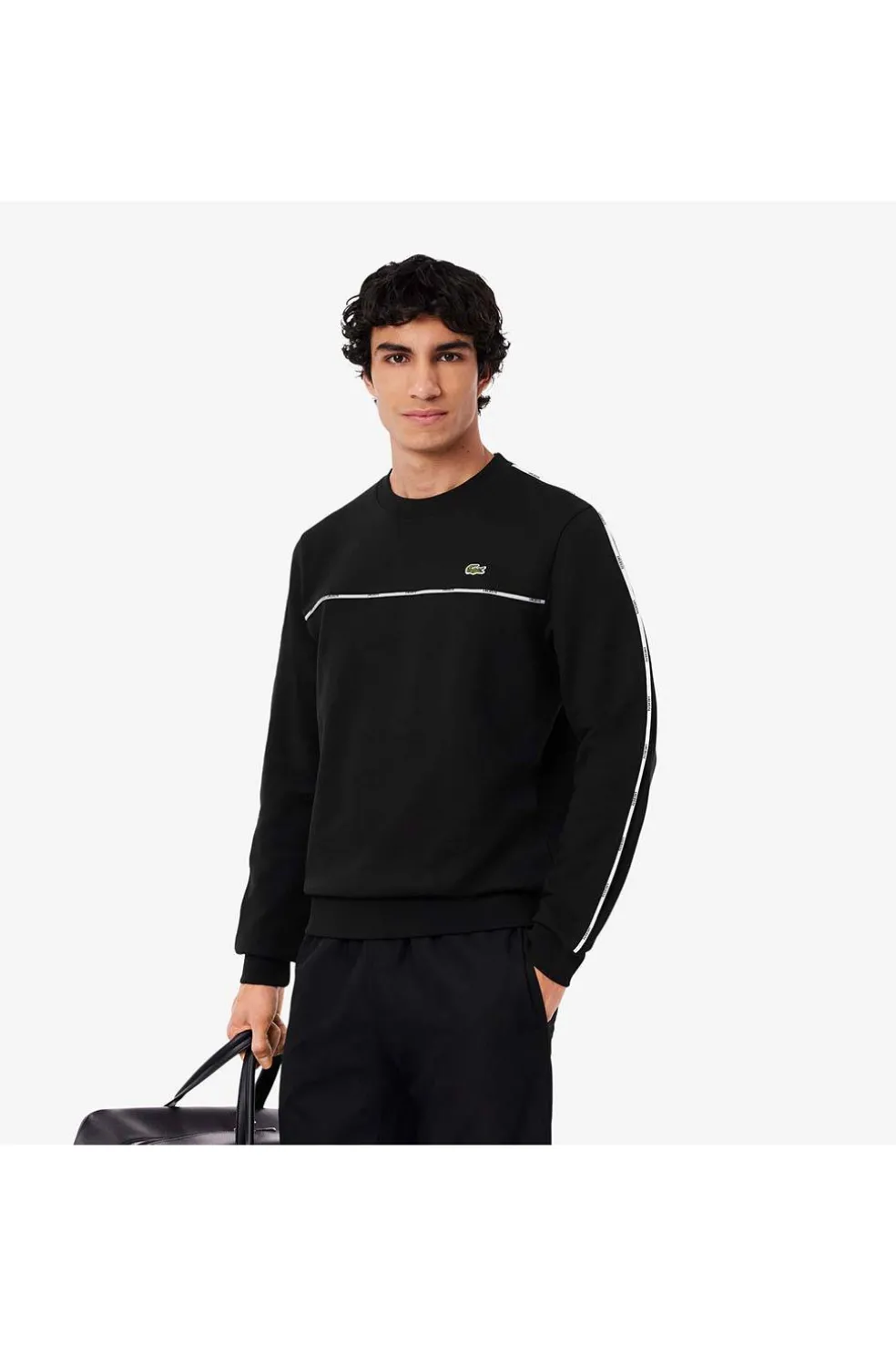 sudadera Hombre Lacoste de felpa con ribete de logotipo sh9818 031