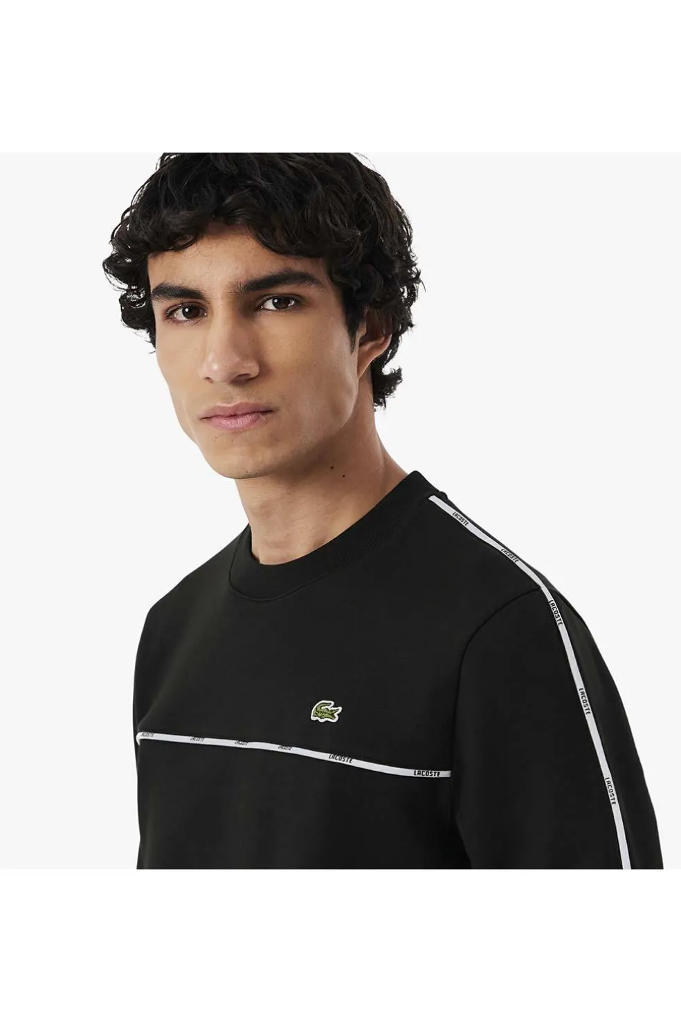 sudadera Hombre Lacoste de felpa con ribete de logotipo sh9818 031