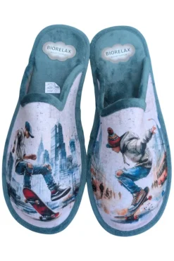 Zapatilla de Casa Hombre Cosdam Biorelax 1561 Grenoble Verde